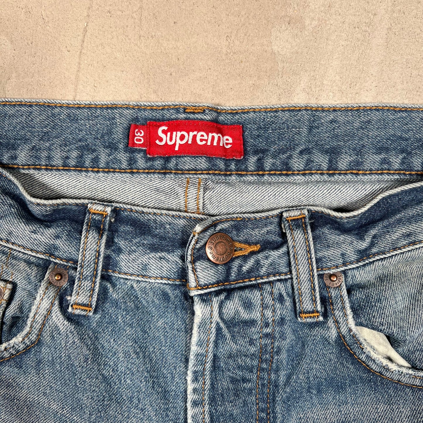 Supreme Loose Fit Selvedge Denim (2023) Size 30 USED x17062