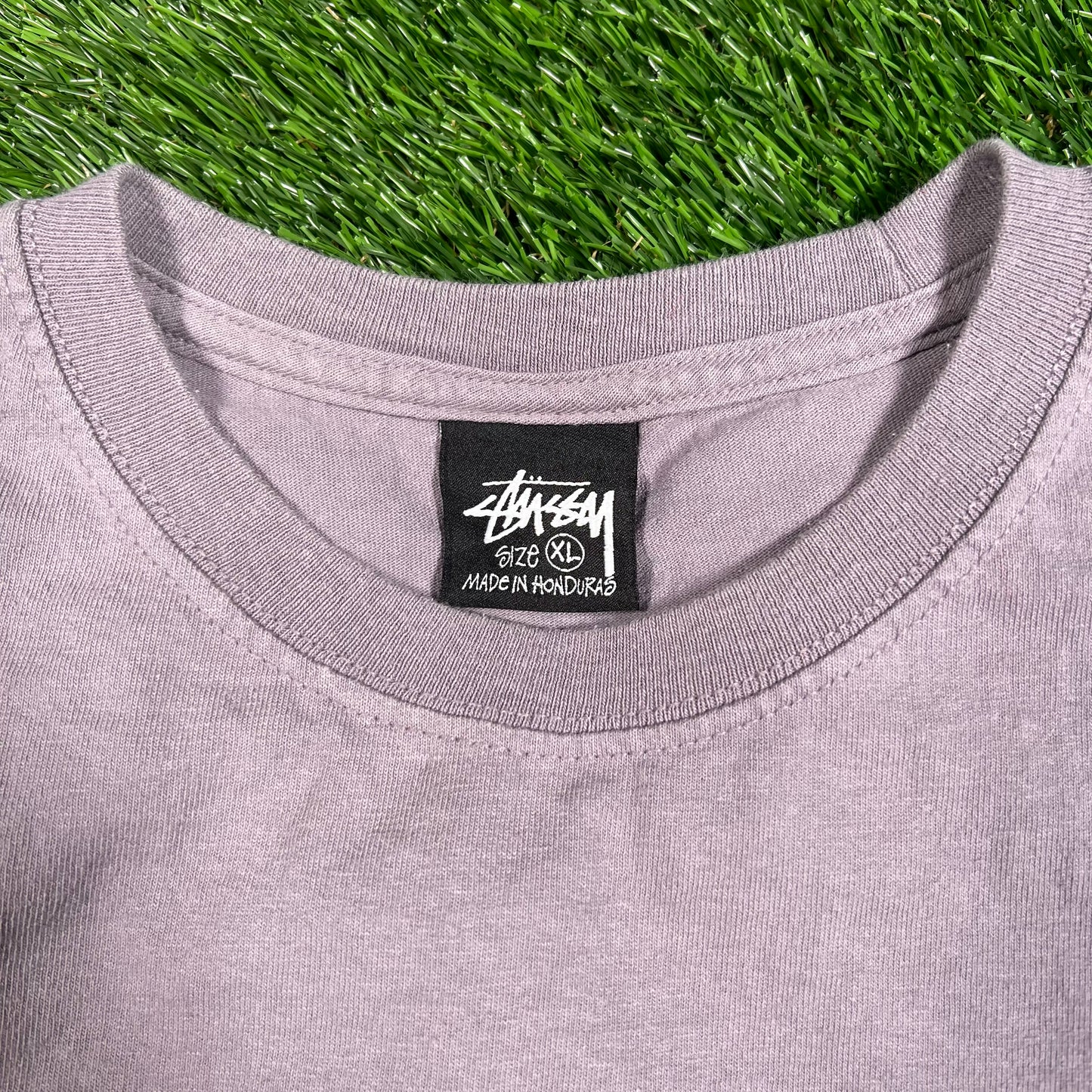 Stussy World Tribe Purple Skeleton Tee Size XL USED x15784