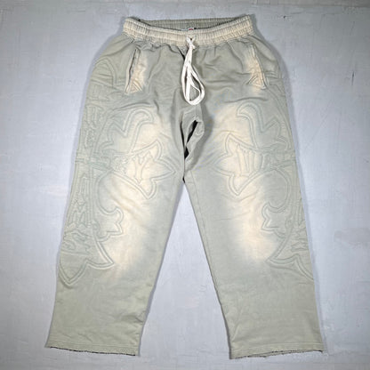 Vale Valley Dreams Olive Embroidered Sweatpants Size Medium USED x17305