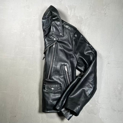 The Kooples Black Leather Moto Jacket Size XL USED x18508
