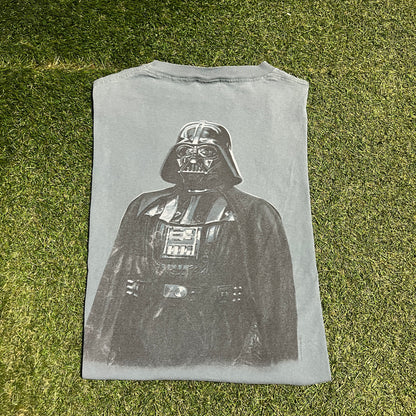 1990s Darth Vader CK Spoof Blue Double Sided Tee Size XL USED v16108