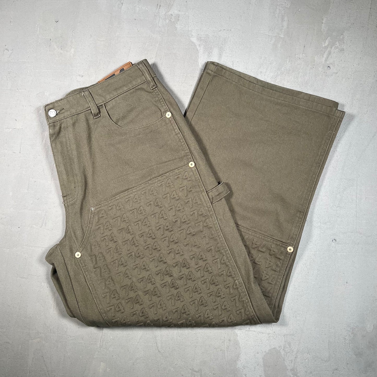 74 Is War Olive Green Capenter Pants Size 36 USED x17124