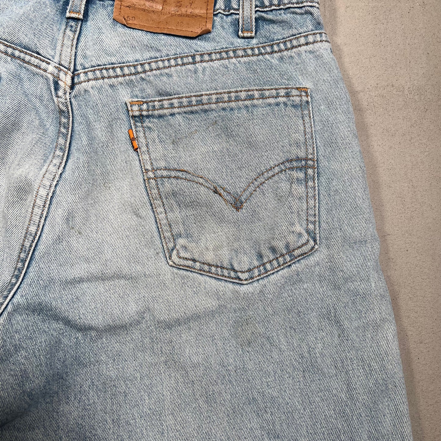 1980s Levis 550 Orange Tab Blue Jeans Size 32 USED v19128