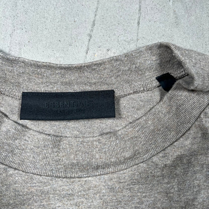 Fear of God FOG Essentials Oatmeal Tee Size Large USED x17902