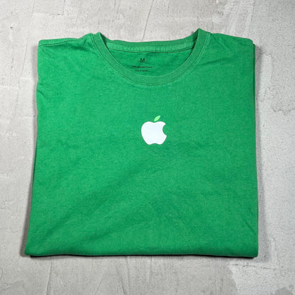 Apple Basic Logo Green Tee Size Medium USED v19784