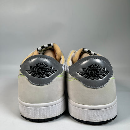 Jordan 1 Low White Ghost Green Black (2021) Size 10 USED s23285