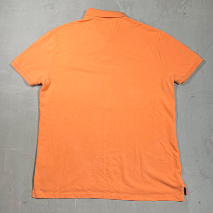 Polo Ralph Lauren 3 Racing Horses Orange Polo Tee Size Large USED v19783