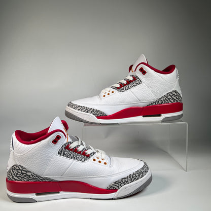 Jordan 3 Cardinal Red (2022) Size 10.5 USED s23290