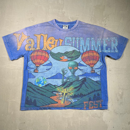 Vale Forever Summer Slam Blue Tee Size Large USED x17907