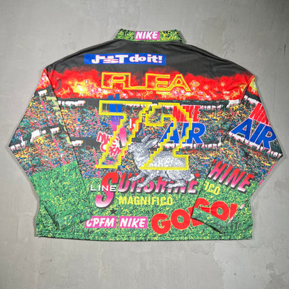 Nike CPFM Multicolor AOP Longsleeve Polo Size XL USED x17928