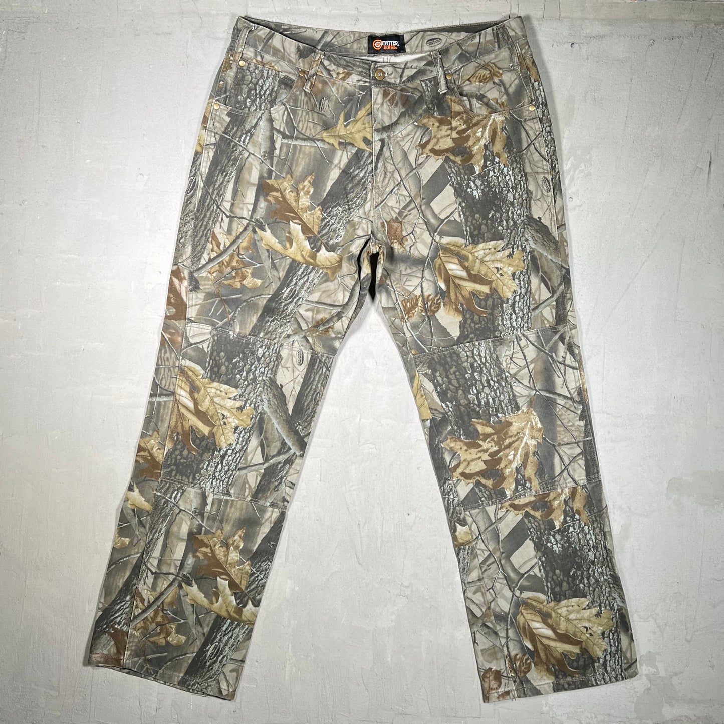 Y2K Outfitters Ridge Real Tree Double Knee Pants Size 38 USED v19809