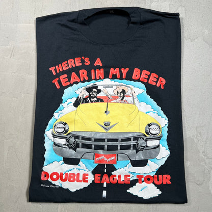1989 Hank and Hank Double Eagle Black Tour Tee Size XL USED v19801