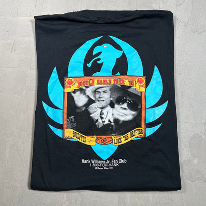 1989 Hank and Hank Double Eagle Black Tour Tee Size XL USED v19801