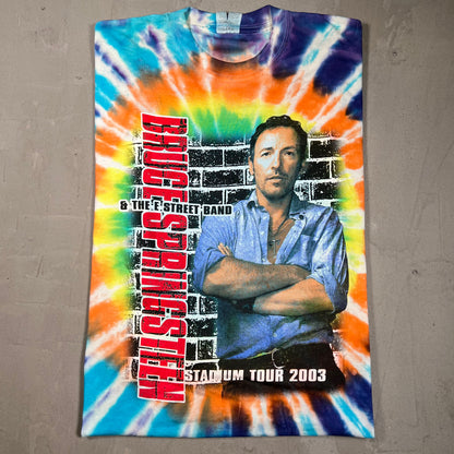 2003 Bruce Springsteen Stadium Tour Tie Dye Tee Size XL USED v19813