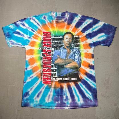 2003 Bruce Springsteen Stadium Tour Tie Dye Tee Size XL USED v19813