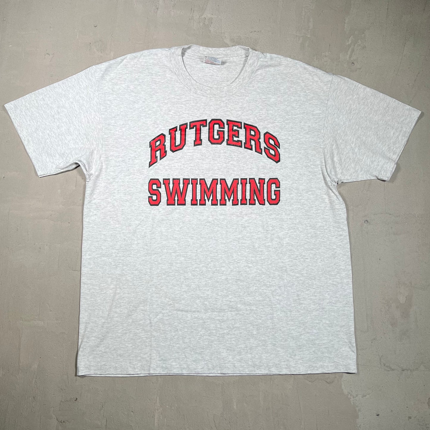 1990s Rutgers Swimming Grey Tee Size v19807
