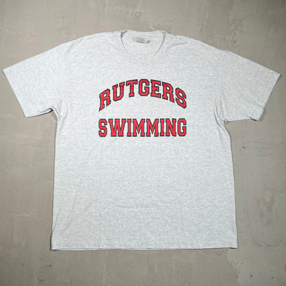 1990s Rutgers Swimming Grey Tee Size v19807