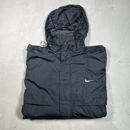 1990s Nike Black Light Weight Zip Up Jacket Size XL USED v19811