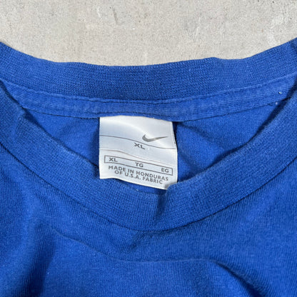 Y2K Nike Silver Tag Blue Logo Tee Size XL USED v19803