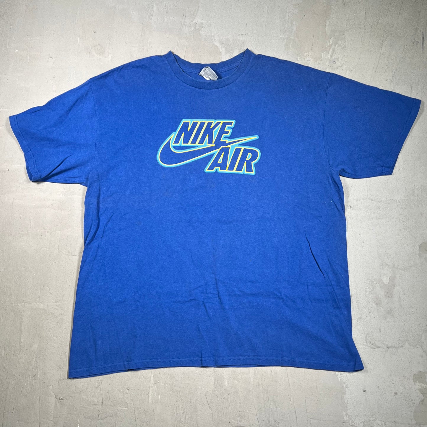 Y2K Nike Silver Tag Blue Logo Tee Size XL USED v19803