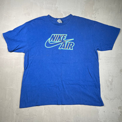 Y2K Nike Silver Tag Blue Logo Tee Size XL USED v19803