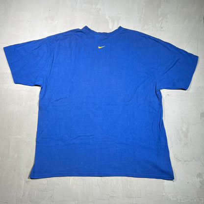 Y2K Nike Silver Tag Blue Logo Tee Size XL USED v19803