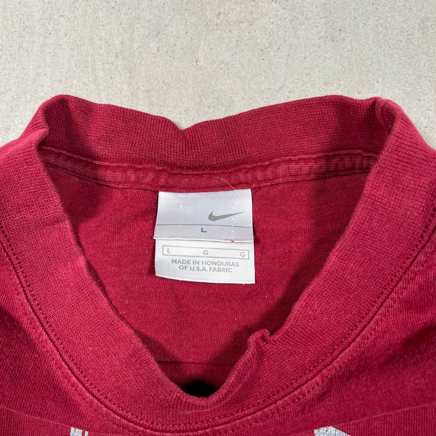 Y2K Nike Silver Tag Maroon "Break Em Down" Longsleeve Size Large USED v19804