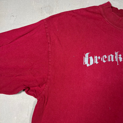 Y2K Nike Silver Tag Maroon "Break Em Down" Longsleeve Size Large USED v19804