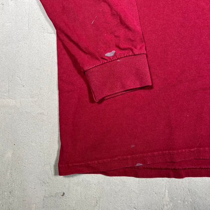 Y2K Nike Silver Tag Maroon "Break Em Down" Longsleeve Size Large USED v19804
