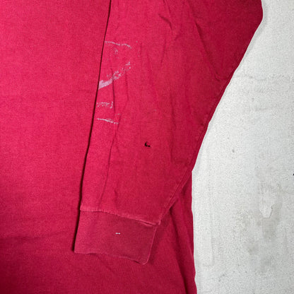 Y2K Nike Silver Tag Maroon "Break Em Down" Longsleeve Size Large USED v19804