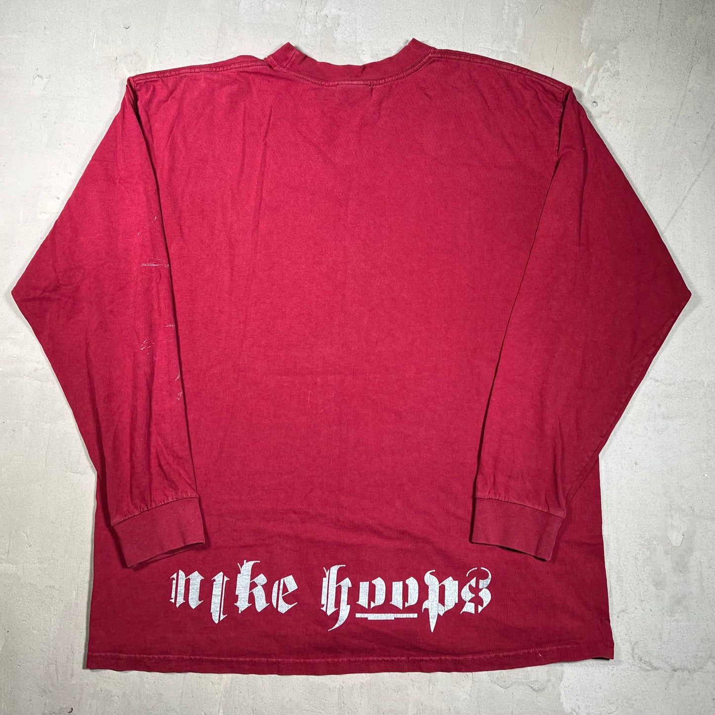 Y2K Nike Silver Tag Maroon "Break Em Down" Longsleeve Size Large USED v19804