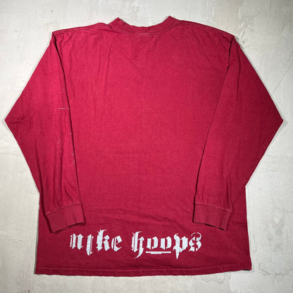 Y2K Nike Silver Tag Maroon "Break Em Down" Longsleeve Size Large USED v19804