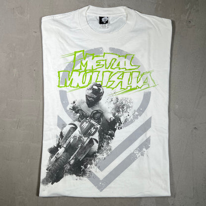 Y2K Metal Mulisha White Dirtbike Tee Size XL USED v19805