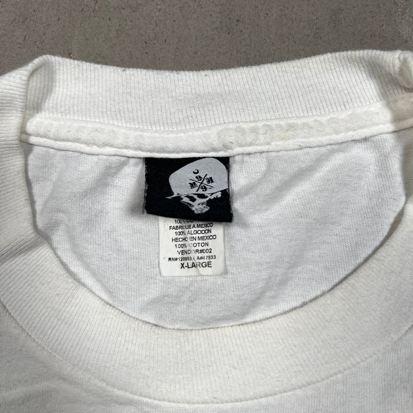 Y2K Metal Mulisha White Dirtbike Tee Size XL USED v19805