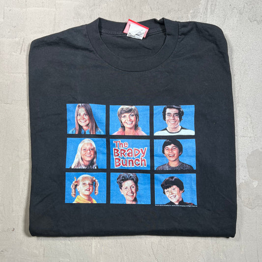 Y2K Brady Brunch "9 Box" Black Tee Size Large USED v19795