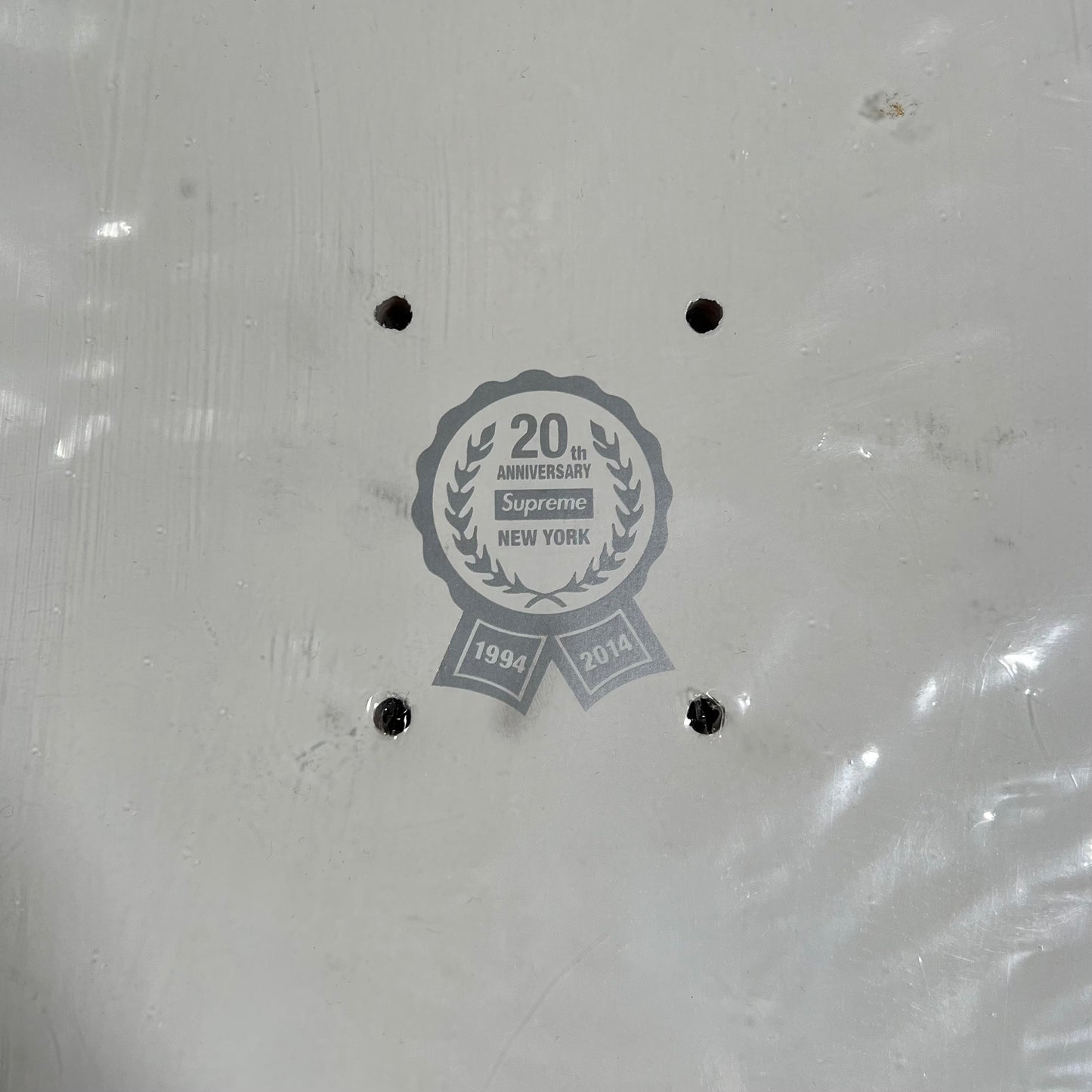 Supreme 20th Anniversary Box Logo White (2014) Skateboard NEW x17970