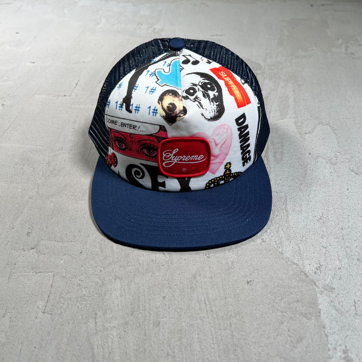Supreme Blood Lust Mesh Back 5-Panel Cap Navy (2019) NEW X17961