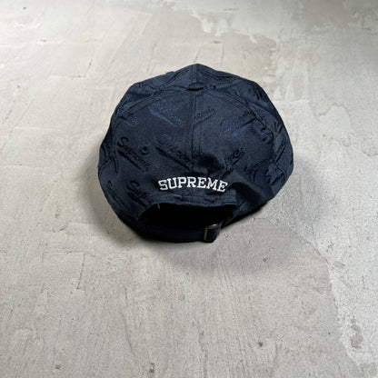 Supreme Jacquard Script 6-Panel Cap Navy (2019) NEW  X17962