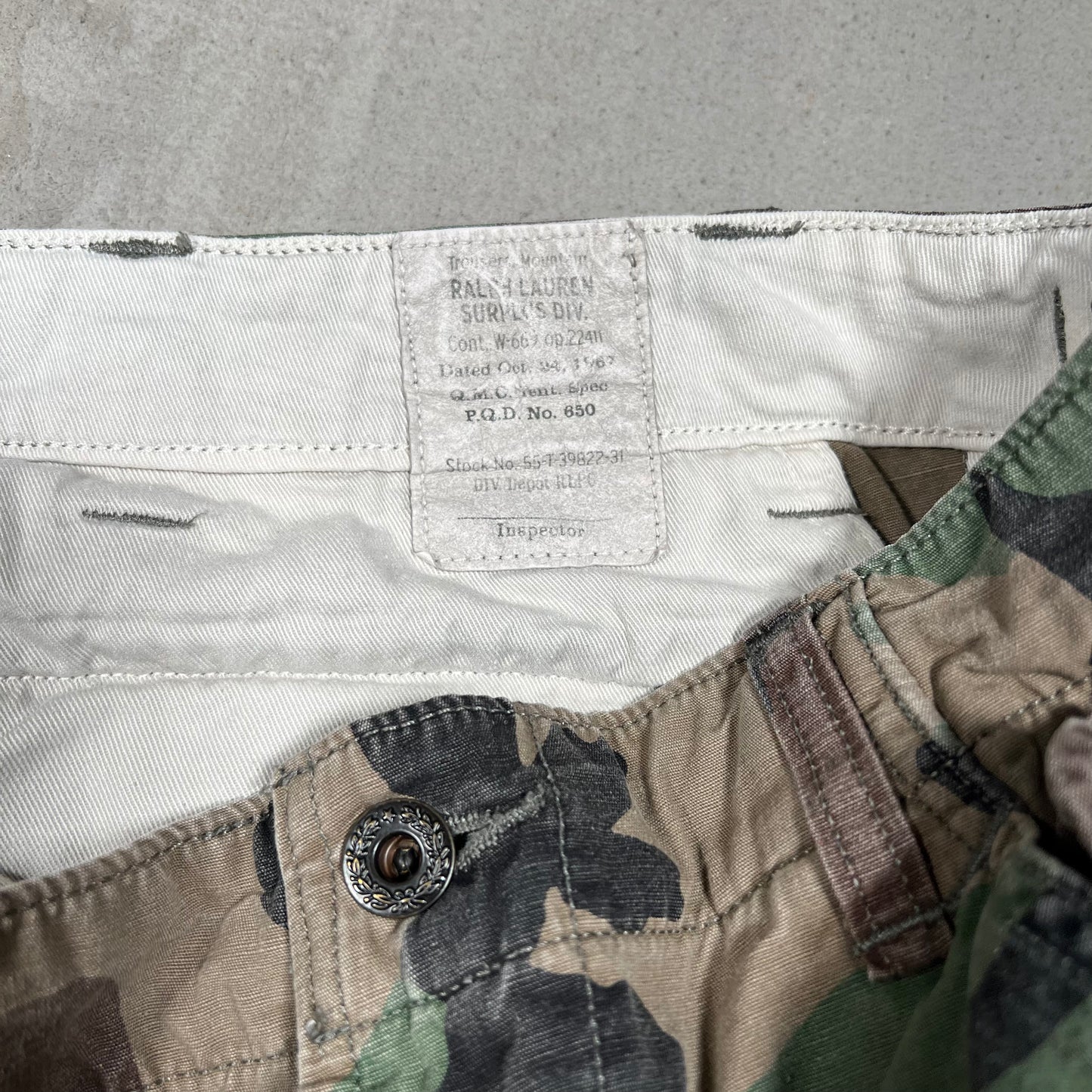 Polo Ralph Lauren Utility Camo Cargo Pants Size 34 USED v19824