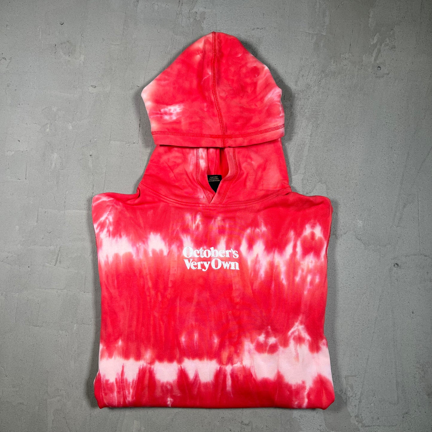 OVO Red Tie Dye Hoodie Size Medium USED x17955