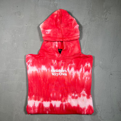 OVO Red Tie Dye Hoodie Size Medium USED x17955