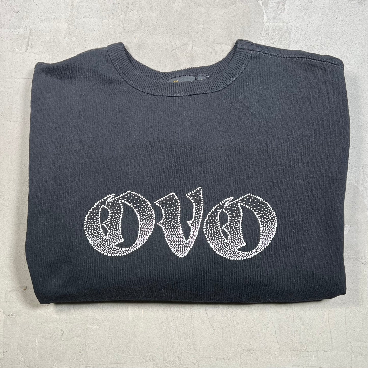 OVO Black Logo Rhinestone Crewneck Size XL USED x17957