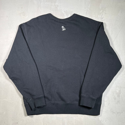 OVO Black Logo Rhinestone Crewneck Size XL USED x17957