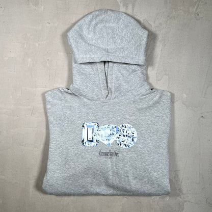 OVO Grey Logo Hoodie Size Medium USED x17956