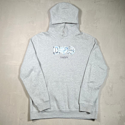 OVO Grey Logo Hoodie Size Medium USED x17956