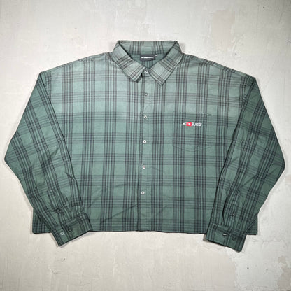 GV Gallery Raspberry Hills Green Plaid Flannel Size XL USED x18015