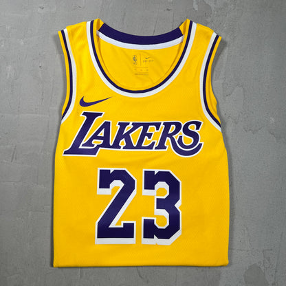 Nike Lebroin James Lakers Yellow Swingman Jersey Size Medium NEW v19842