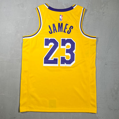 Nike Lebroin James Lakers Yellow Swingman Jersey Size Medium NEW v19842