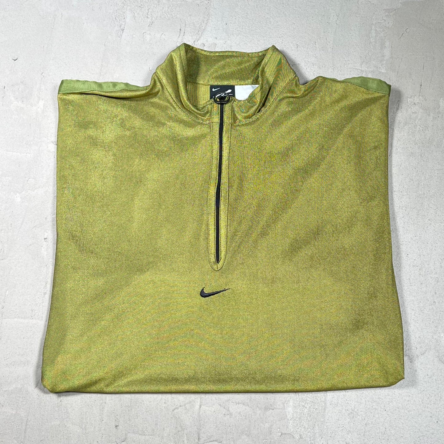 1990s Nike Agassi Dri Fit Green Quarter Zip Tee Size Medium USED v19830