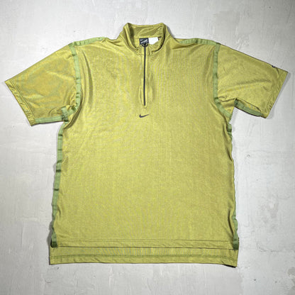 1990s Nike Agassi Dri Fit Green Quarter Zip Tee Size Medium USED v19830